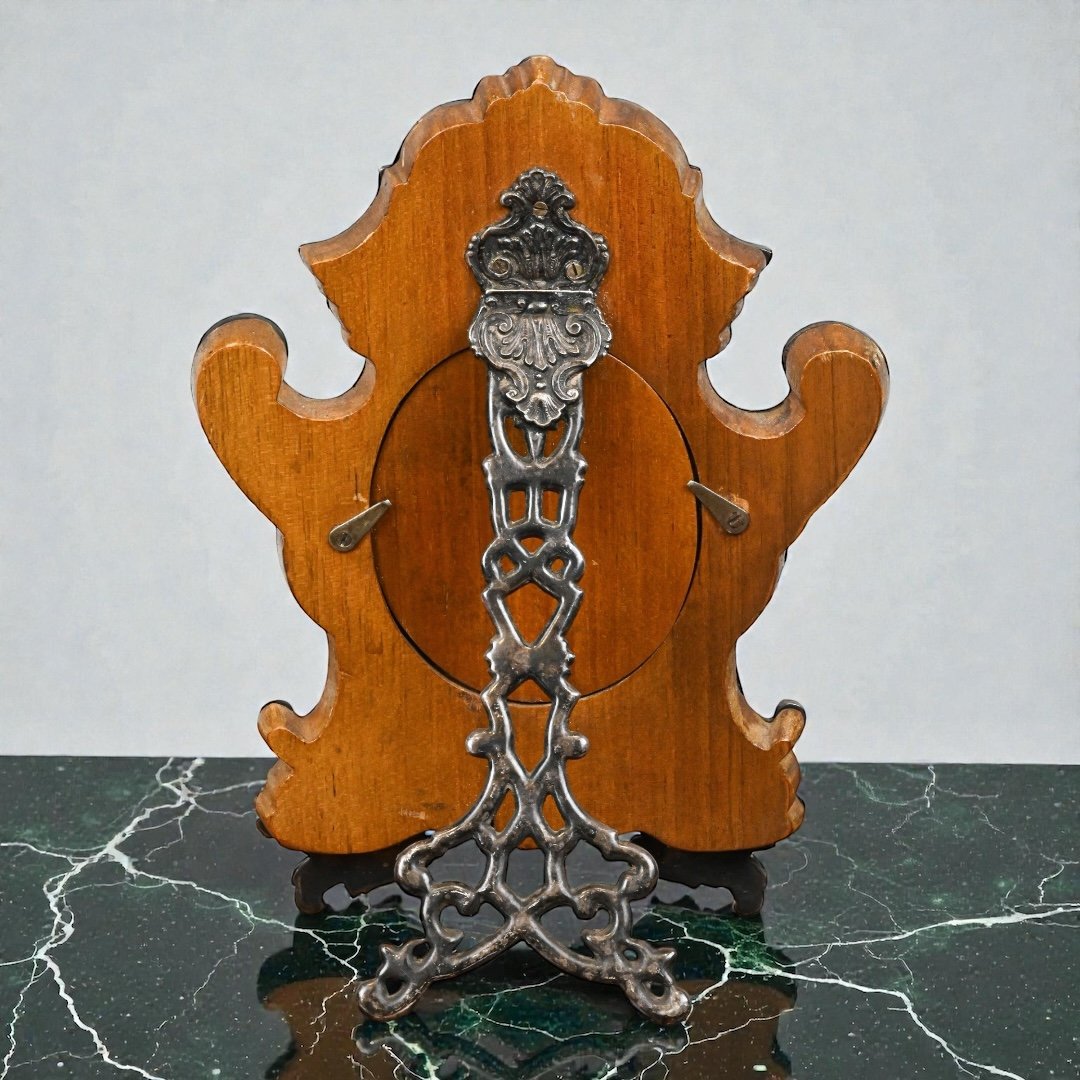 Silver Frame With Vermeil And Enamel Parts - Italy, 20th Century-photo-2